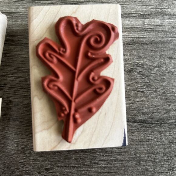 Vintage Stampin' Up Fall‎ Whimsy Rubber Stamp Set 2003 Autumn Leaves Pumpkin - Picture 6 of 10